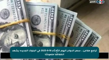 تراجع مفاجئ.. سعر الدولار اليوم الثلاثاء 16-9-2025 في البنوك الجديدة يشهد انخفاضًا ملموسًا